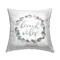Beach Vibes Shell Wreath Design by Marla Rae Outdoor Printed Pillow